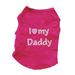 SSBSM Lovely I Love My Daddy Mommy Small Dog Puppy Pet Cotton Clothes - Sleeveless Vest for Adorable Style