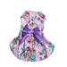 Floral Printing Puppy Dress - Pleated Edge Adorable Dress-up - Breathable Bowknot Dress - Summer Dog Clothes for Party