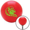 American Shifter Green Hawaiian Waves No.3 Red Shift Knob with M16 x 1.5 Insert Shifter Auto Manual