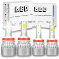 H11 H11 Combo Led Headlight Kit 300% Brighter Super Bright 6000K Cool White LED High Low Beam headlight bulb Pack of 4