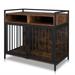 IVV Dog Crate Furniture Heavy Duty Dog Cages for Medium/Small Dogs Indoor Super Sturdy Large Dog Kennel with Wheels Storage Shelves and Anti-Chew 38.6 Inch (Brown)