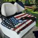 Xoenoiee American Flag Golf Pattern Golf Car Seat Covers Golf Cart Accessories Universal Fit 2-Person Golf Cart Seat Blanket Summer Golf Cart Seat Towel Super Soft