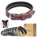 Filbert Padded Leather Dog Collar for Large Dogs Medium & Small Dogs Leather Collar for Dogs Bordeaux Dog Collar +12 Colors Genuine Leather Dog Collars + Leather Lining Luxury Dog Collar