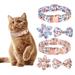 1 Set Dog Collar Floral with Elegant Bow Tie Soft Comfy Cotton Adjustable Collar Premium Metal Buckle for Puppy and Cat Small Medium Large