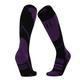 Lovskoo 2024 Compression Socks for Men Women Over-The-Calf Socks High Tube Thick Warm Winter Outdoor Sports Ski Crew Socks Best Support for Running Nursing Athletic Purple