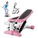 Wesfital Steppers for Exercise + Free Non-slip Mat Mini Stair Stepper with Resistance Bands(Pink)