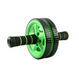 Abdominal wheel Exercise Ab Wheel Roller Non-slip Sponge Handle Dual Wheels Abdominal Roller Wheel for Workout Fitness (Green)