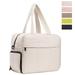 Sport Commuter Gym Bag for Women Carry On Weedender Bag with Shoe Compartment (Beige)