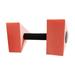 Aquatic Dumbbell Triangle Water Floating Dumbbells for Men Women High Buoyancy EVA Pool Dumbbells Swimming Barbell Hand Bar for Water Sports Red