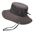 Summer Men Bucket Hat Foldable Windproof Cord Panama Hat UV Protection Worksite Hats Sun Hat Fishing Hat Mesh New