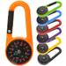 BESTONZON 12Pcs Portable Compass Pocket Compass Carabiner Compass Colored Climbing Compass Small Compass