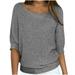 ShomPort Women s 2023 Fall Casual Long Sleeve Crew Neck Ribbed Knit Solid Color Pullover Sweater Tops