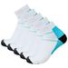 5 Pairs of Men Women Light Compression Sports Running Socks Sports Running Socks Socks white L/XL