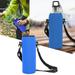 Water Bottle Cover Blue Water Bottle Sleeve Cozy Water Bottle Carrier Insulated Cover Bag Holder Strap Pouch Outdoor 1000ML(1 Pcs)