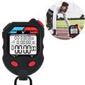 Stopwatch Countdown Timer and Stopwatch Record 30 Memories Lap Split Time with Tally Counter and Calendar Clock with Alarm for Sports Coaches and Referees PC100D-3raw100memory