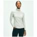 Brooks Brothers Women's Cotton Modal Turtleneck Shirt | Grey | Size Large
