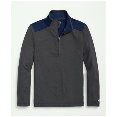Brooks Brothers Men's Golf Performance Half-Zip | Charcoal | Size Small