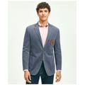 Brooks Brothers Men's Classic Fit Stretch Cotton Fine-Wale Corduroy Embroidered Sport Coat | Blue | Size 42 Regular