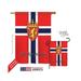 Breeze Decor 08092 Norway 2-Sided Vertical Impression House Flag - 28 x 40 in.