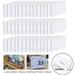 Washranp 50Pcs Clear Plastic Label Holders with 50 Paper Card Multi-purpose Reusable Shelf Retail Price Label Clip On Basket Merchandise Sign Storage Display