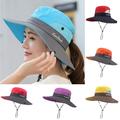 Cheers.US Unisex Summer Boonie Bucket Hat Wide Brim Canvas Sun Visor Outdoor Fishing Cap