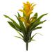 Nearly Natural 15 in. Bromeliad Artificial Flower Yellow - Set of 4