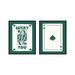 Poster Master 2-Piece Minimalist Poster - Retro Trendy Print - Queen of Hearts Ace of Spades Lucky You Green - 11x14 UNFRAMED Wall Art - Gift for Artist Friend - Wall Decor for Home Office