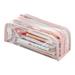 Back to School Savings! CWCWFHZH Large Capacity Transparent Multifunctional Stationery Portable Pencil Case Pink