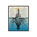 Poster Master Dictionary Art Poster - Giant Octopus Under Lighthouse Print - Octopus Art - Kraken Art - Gift for Him Her - Nautical Decor for Bathroom Ocean or Beach House - 11x14 UNFRAMED Wall Art