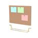 Bulletin board Cork Board Bulletin Board Message Boards Wooden Pin Memo Board Notice Board for Home Office (Golden Base)