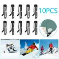 10Pcs Ski Helmet Clip Snow Helmet Snowboard Mask Holder Clip Chuck Helmet Clip Mask Hook Cover On Helmet Multifunction Belt Backpack Clip