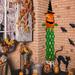 Mrigtriles Halloween Windsocks With LED Light Halloween Wind Socks Flag Outdoor Horror Hanging Light Decorations