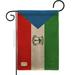 Breeze Decor BD-CY-G-108305-IP-DB-D-US15-BD 13 x 18.5 in. Equatorial Guinea Burlap Flags of the World Nationality Impressions Decorative Vertical Double Sided Garden Flag