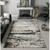 AS Quality Rugs Grey Black Large Area Rugs for Bedroom Washable Indoor & Outdoor Rug Living Room Rugs Stain Resistant Pet Friendly Lightweight Rugs Waterproof & Easy to Clean (Multi Large 8x11)