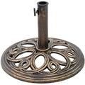 18 Round Umbrella Base Stand 23Lbs Cast Iron Market Patio Outdoor Deck Porch Lawn Garden Duty Patio Umbrella Base Stand