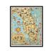 Poster Master Florida Vintage Travel Poster - Ruth Taylor Atlas Map Print - 16x20 Unframed Wall Art - Unique Wall Decor Gift for Home Living Room Kitchen Bedroom Bathroom - Florida Souvenirs