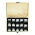 Wooden box for coin Delicate Wooden 50 Commemorative Coin Protective Box Prcatical Coin Collection Case for 18/21/25/27/30mm Coin