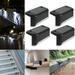 4/8/16 Pack Solar Deck Lights Waterproof Led Solar Lamp Outdoor Warning Warm Light for Steps Decks Pathway Yard Stairs Fences Tent Camping(Black Warm White)