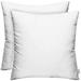 RSH DÃ©cor Indoor Outdoor Square Throw Pillows Made with Fabric Water Resistant Set of 2 (17 x 17 Canvas White)