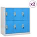 moobody Locker Cabinets 2 pcs Gray and Blue 35.4 x17.7 x36.4 Steel