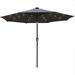 Maykoosh French Fabulous Modern 9 ft Steel Market Patio Umbrella With Solar Powered LED & Tilt