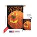 Breeze Decor 12057 Halloween Jack O Lantern 2-Sided Vertical Impression House Flag - 28 x 40 in.