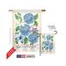 Breeze Decor 04081 Life is Beautiful Hydrangeas 2-Sided Vertical Impression House Flag - 28 x 40 in.