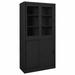 moobody Office Cabinet with Sliding Door and Adjustable Storage Shelves 2 Glass Door Filing Cabinet Anthracite for Office Living Room Bedroom Home Furniture 35.4 x 15.7 x 70.9 Inches (W x D x H)