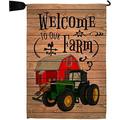 Welcome to our Farm Garden Flag Set Mailbox Hanger Country Living Primitive Barn American Rustic Rural Ranch Small Decorative Gift Yard House Banner X 18.5