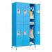 Fesbos Locker Metal Locker for Employees Large Steel Storage Locker Cabinet-6 Doors Lockers Organizers for School Gym Home Office Staff Unassembled