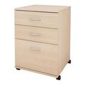 Homestock Art Deco Dreams3-Drawer Mobile Filing Cabinet 5092 from Natural Maple