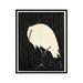Poster Master Vintage Poster - White Heron Standing in the Rain - 8x10 UNFRAMED Wall Art - Japanese Animal Print - Gift for Friends Housewarming - Wall Decor for Home Office Living Room