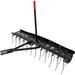 Suchtale 48inch Tow Behind Dethatcher with 24 Spring Steel Tines Lawn Sweeper Garden Grass Tractor Rake Removes Thatch from Large Lawns Riding Lawn Mower Attachments for Outdoor Yard Tools Lawn Care