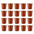 20Pcs Base Plastic Plant Pot Indoor Outdoor Planter Flowerpots